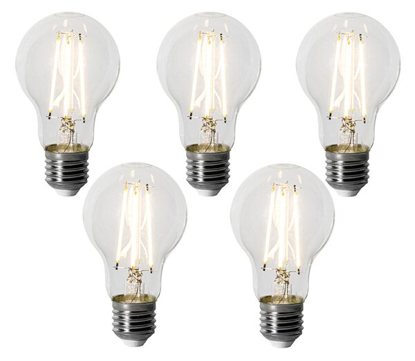Sada 5 stmievateľných LED žiaroviek E27 A60 6W 500 lm 3000K
