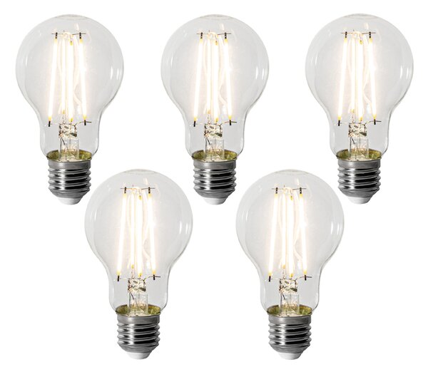Sada 5 stmievateľných LED žiaroviek E27 A60 8W 900 lm 3000K