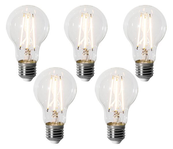 Sada 5 stmievateľných LED žiaroviek E27 A60 6W 700 lm 2200K