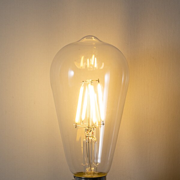 Sada 5 stmievateľných LED žiaroviek E27 ST64 číra 5W 600 lm 2700K