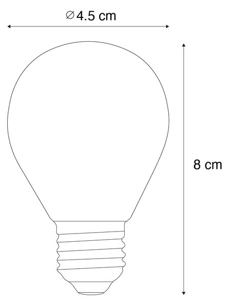 Sada 5 stmievateľných LED žiaroviek E27 P45 z číreho skla 3W 250 lm 2200K
