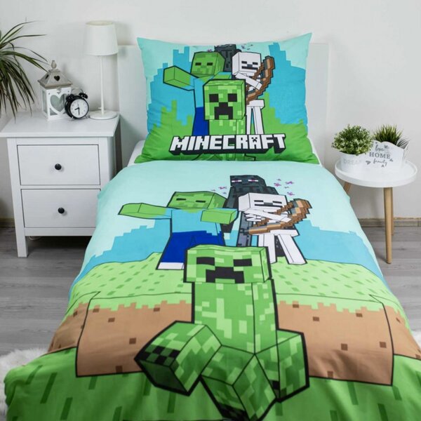 Obliecky Disney Minecraft 140x200cm+90x70cm Setino