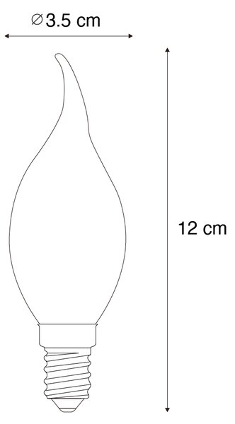 Sada 5 stmievateľných LED žiaroviek E14 BXS35 Smoke 4W 300 lm 2200K