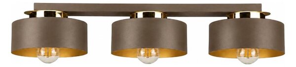 Stropné svietidlo IGNIA 3xE27/60W/230V hnedá/zlatá