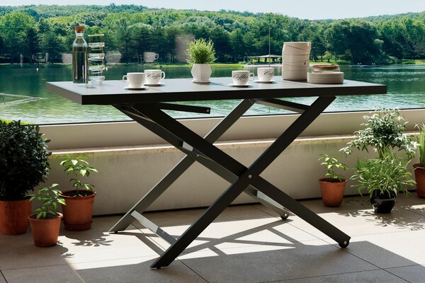 STÔL NA TERASU, kov, 140/40-71/75 cm Ambia Garden - Online Only záhrada, Online Only