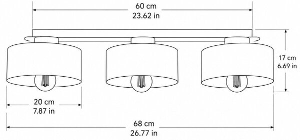 Stropné svietidlo IGNIA 3xE27/60W/230V vínová/zlatá