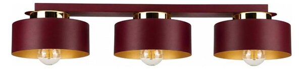Stropné svietidlo IGNIA 3xE27/60W/230V vínová/zlatá