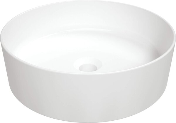 Deante Round, okrúhle umývadlo na dosku 405x405x145mm, biela lesklá, DEA-CGR_6U4S