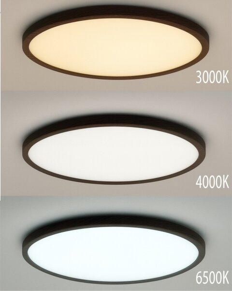 LED stropné svietidlo LED/32W/230V 3000/4000/6500K, priemer 40 cm, hnedé