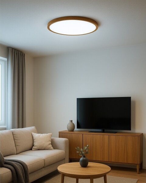 LED stropné svietidlo LED/32W/230V 3000/4000/6500K priemer 40 cm béžové
