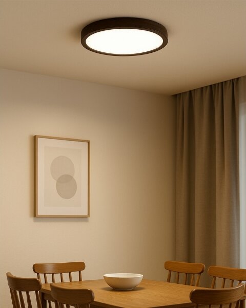 LED stropné svietidlo LED/24W/230V 3000/4000/6500K pr. 30 cm hnedé