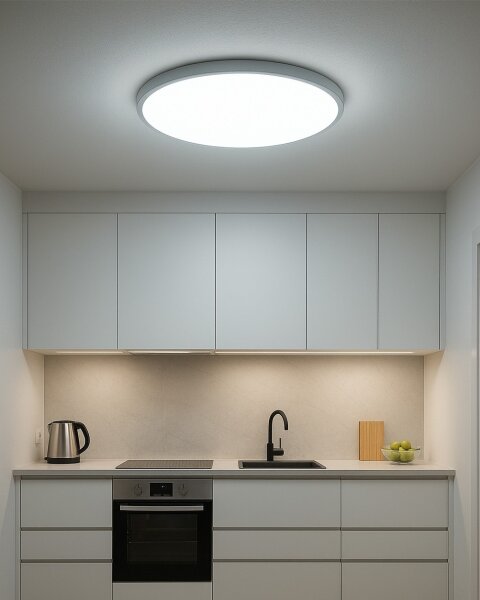 LED stropné svietidlo LED/40W/230V 3000/4000/6500K, priemer 50 cm, biele
