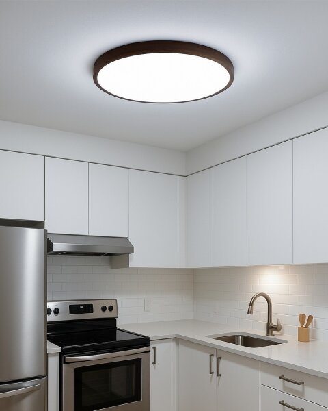 LED stropné svietidlo LED/32W/230V 3000/4000/6500K, priemer 40 cm, hnedé