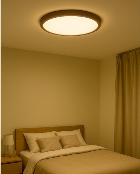 LED stropné svietidlo LED/32W/230V 3000/4000/6500K, priemer 40 cm, hnedé
