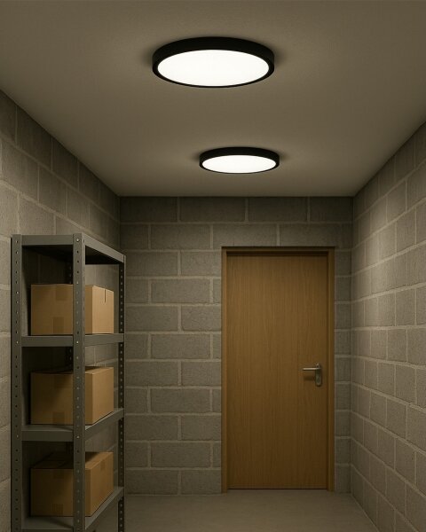 LED stropné svietidlo LED/24W/230V 3000/4000/6500K pr. 30 cm čierna