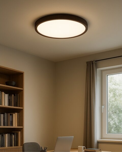 LED stropné svietidlo LED/32W/230V 3000/4000/6500K, priemer 40 cm, hnedé