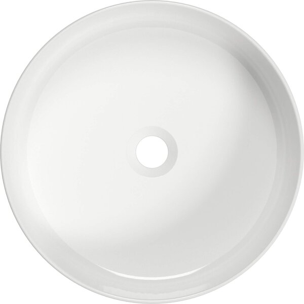 Deante Round, okrúhle umývadlo na dosku 405x405x145mm, biela lesklá, DEA-CGR_6U4S