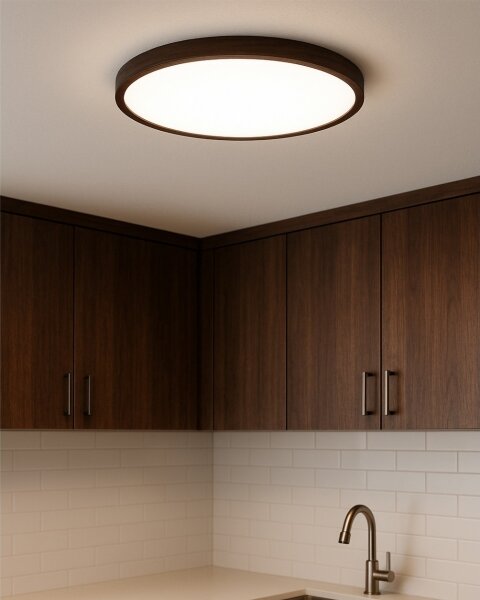 LED stropné svietidlo LED/40W/230V 3000/4000/6500K pr. 50 cm hnedá