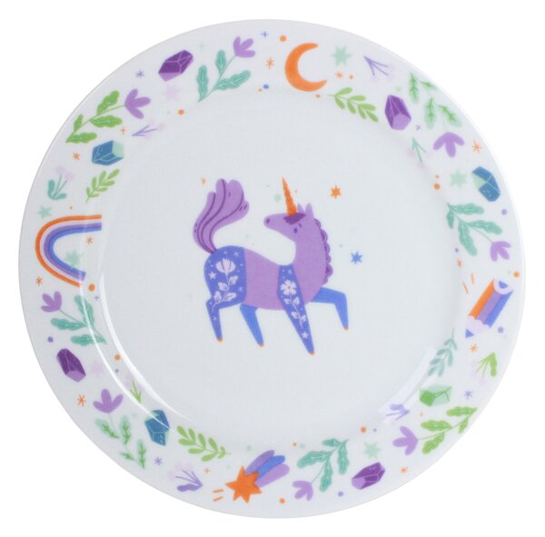 Detský porcelánový tanier Jednorožec Ø 19 cm