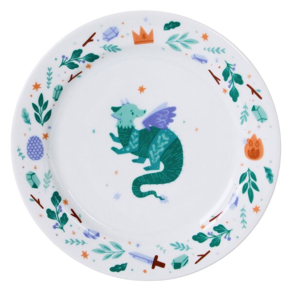 Detský porcelánový tanier Drak Ø 19 cm
