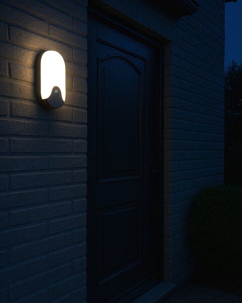 LED vonkajšie nástenné svietidlo s pohybovým senzorom LED/18 W/230 V IP44 antracit