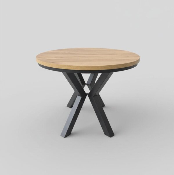 Rozkladací jedálenský stôl CONVI 100/140x77 cm dub craft/čierna