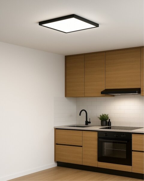 LED stropné svietidlo LED/32W/230V 3000/4000/6500K 40x40 cm čierne
