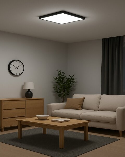 LED stropné svietidlo LED/32W/230V 3000/4000/6500K 40x40 cm čierne