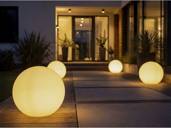 Kanlux 45931 - Vonkajšia lampa STONO 1xE27/20W/230V priemer 30 cm IP65 biela