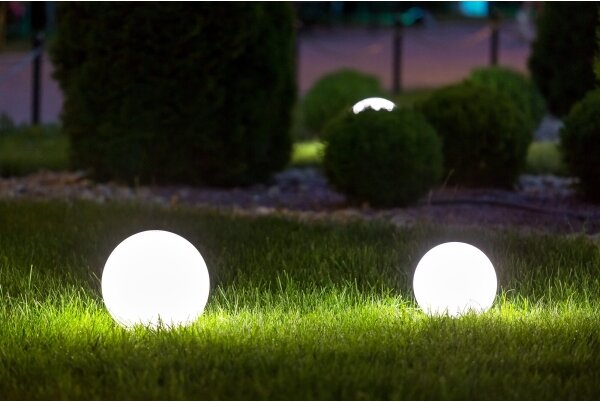 Kanlux 45931 - Vonkajšia lampa STONO 1xE27/20W/230V priemer 30 cm IP65 biela