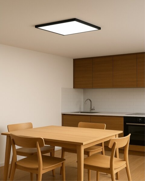 LED stropné svietidlo LED/40W/230V 3000/4000/6500K 50x50 cm čierne