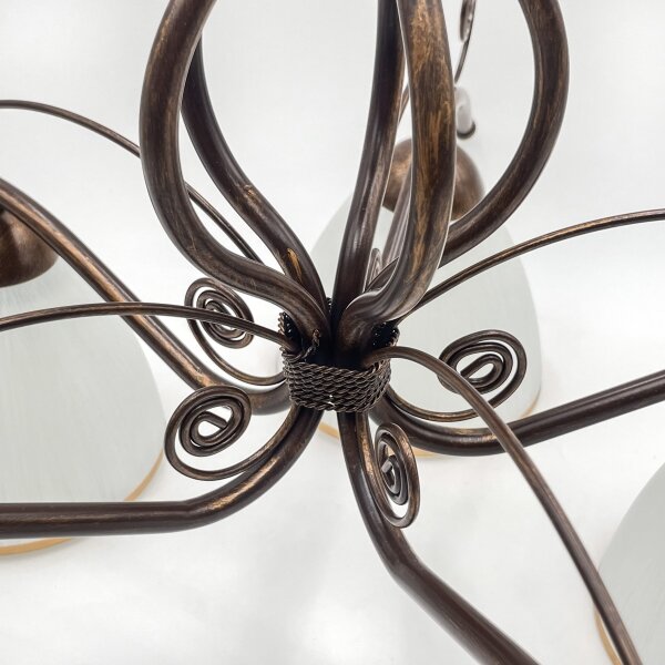 Brilagi - LED Prisadený luster ANTICO 5xE27/60W/230V bronz patina