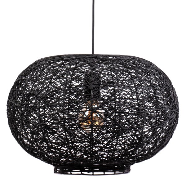 Toolight Toolight, stropné svietidlo 40cm 1xE27 APP1321-1CP, čierna, OSW-02695