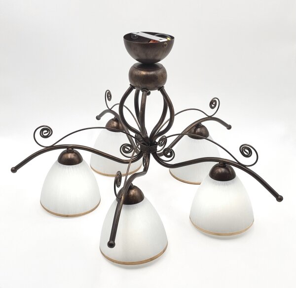 Brilagi - LED Prisadený luster ANTICO 5xE27/60W/230V bronz patina