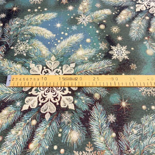 280cm Dekoračná/poťahová Gobelínová látka šírka - Mrazivé kúzlo