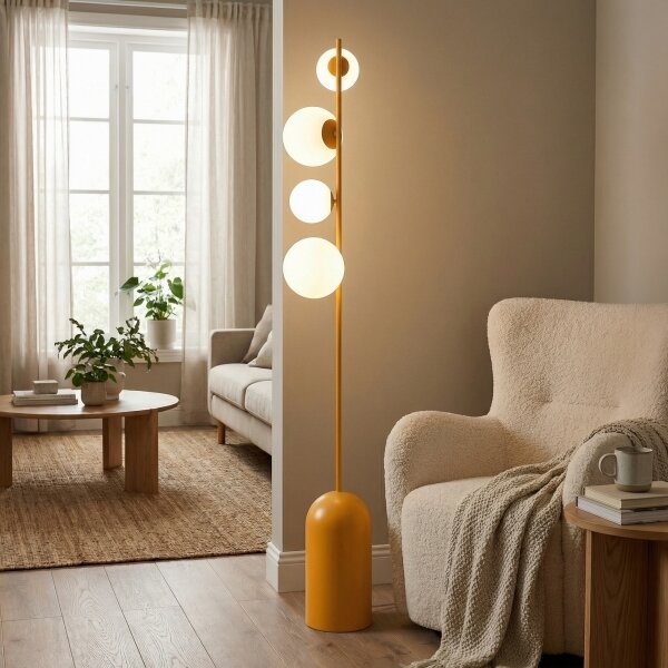 Stojacia lampa ETNO 4xG9/8W/230V oranžová