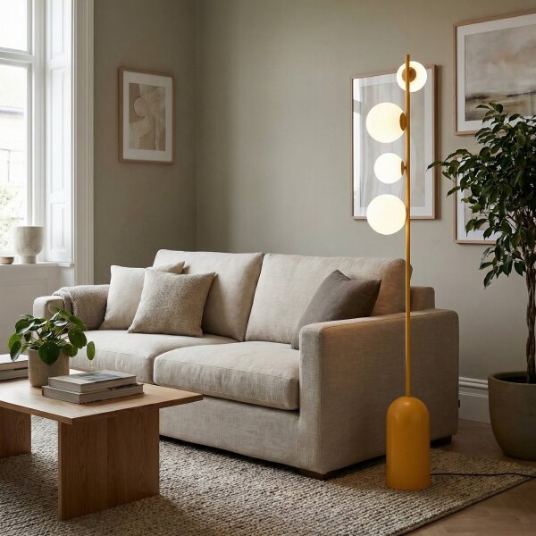 Stojacia lampa ETNO 4xG9/8W/230V oranžová