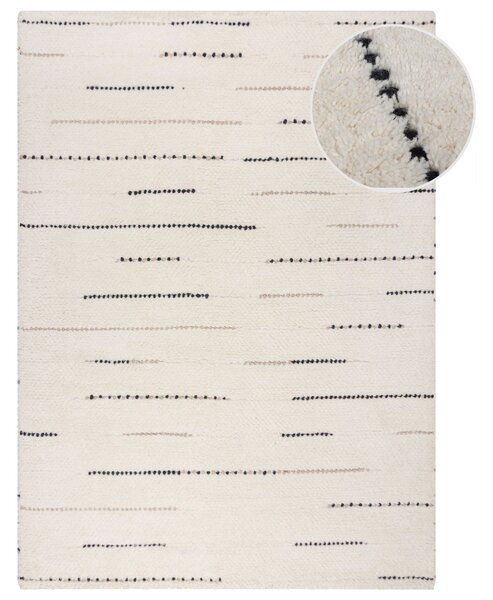 Flair Rugs , Kusový koberec Dottie Linear Black/White, 120x170, biela, viacfarebná, obývacia izba