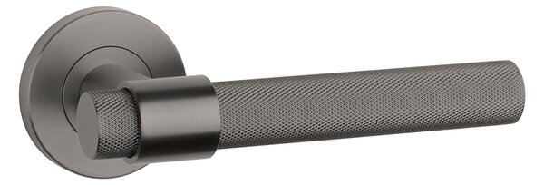 Dverové kovanie MP SH - OVAL - R 1743 PRO 8 MM (T PVD - Titan PVD), kľučka-kľučka, Bez spodnej rozety, MP Titan