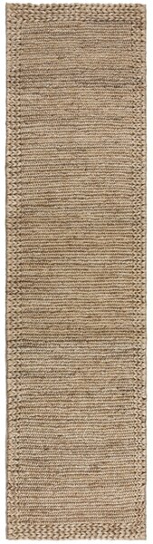 Flair Rugs , Behúň Drew Braid Border Natural, 60x230, béžová, chodba / predsieň