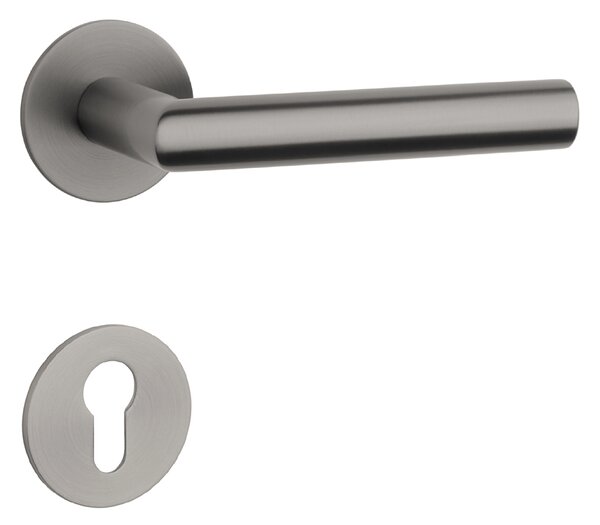 Dverové kovanie MP SH - OVAL - R 1750 3SM (T PVD - Titan PVD), kľučka-kľučka, Bez spodnej rozety, MP Titan
