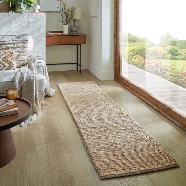 Flair Rugs , Behúň Drew Braid Border Natural, 60x230, béžová, chodba / predsieň