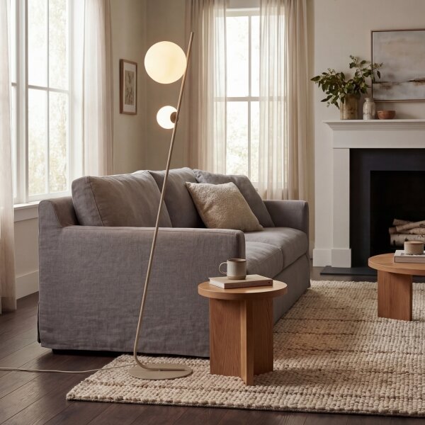 Stojacia lampa TATU 2xG9/8W/230V béžová