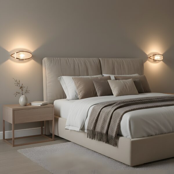 Toolight Toolight, LED nástenné svietidlo 8W, 4000K, 1000lm, G137-W, ružové zlato, OSW-02621