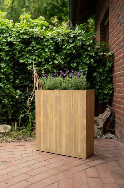 Drevený kvetináč ELEMENTO, šírka 64 cm, drevo, svetlo hnedý