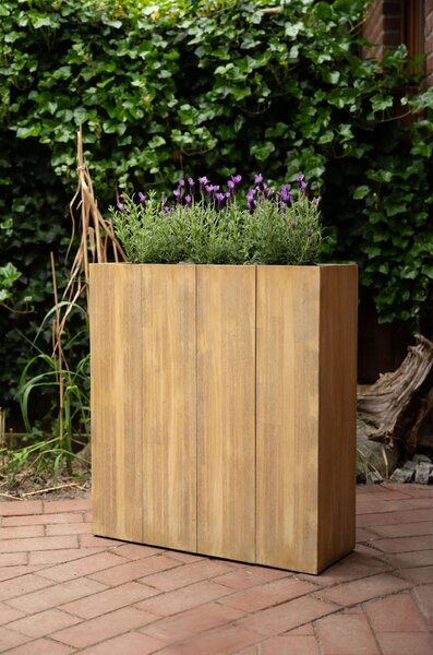 Drevený kvetináč ELEMENTO, šírka 64 cm, drevo, svetlo hnedý