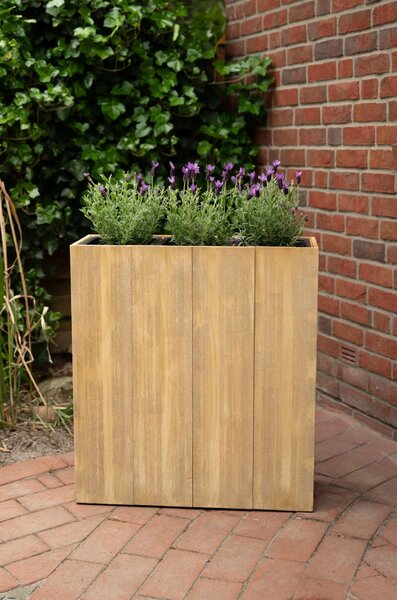 Drevený kvetináč ELEMENTO, šírka 64 cm, drevo, svetlo hnedý