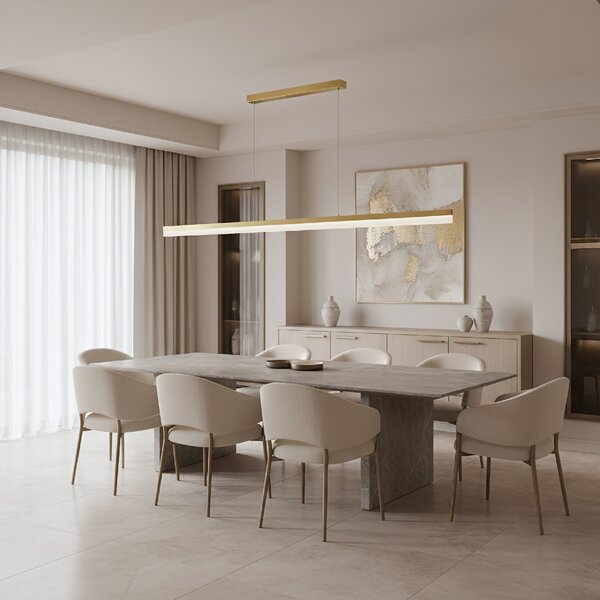 Toolight Toolight, LED stropné svietidlo 200cm, 48W, 4000K, APP1697-CP, zlatá matná, OSW-07893