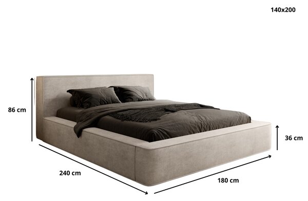 Čalúnená posteľ LILY 140 x 200 v látke Quelle