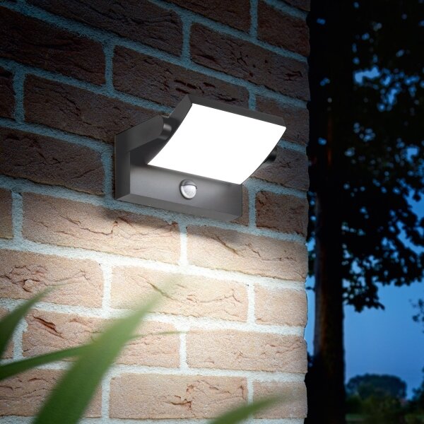Ideal Lux - LED Vonkajšie nástenné svietidlo so senzorom LED/21W/230V antracit